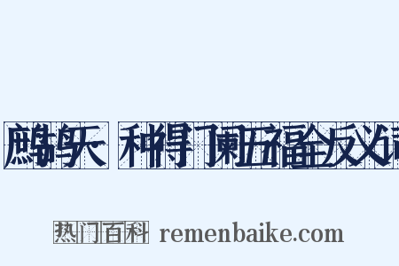 鹧鸪天·种得门阑五福全反义词是什么意思的图片